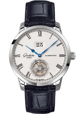 Glashütte Original - 1-94-03-05-04-01  Senator Tourbillon Edition Alfred Helwig White Gold / Silver / Alligator / Pin