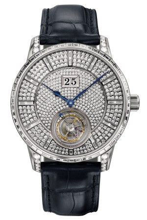 Glashütte Original - 1-94-03-06-40-30  Senator Tourbillon White Gold / Paved / Alligator / Folding