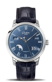 Glashütte Original - 100-02-07-12-30  Senator Perpetual Calendar Stainless Steel / Blue / Alligator / Folding