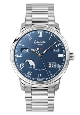 Glashütte Original - 100-02-07-12-70  Senator Perpetual Calendar Stainless Steel / Blue / Bracelet