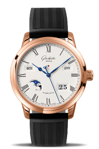 Glashütte Original - 100-02-22-05-04  Senator Perpetual Calendar Red Gold / Silver / Rubber / Folding