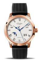 Glashütte Original Senator Perpetual Calendar Stainless Steel / Silver / Alligator / Folding (100-02-22-05-04)