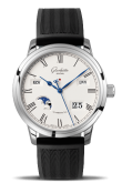 Glashütte Original - 100-02-22-12-04  Senator Perpetual Calendar Stainless Steel / Silver / Rubber / Folding