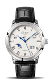 Glashütte Original - 100-02-22-12-05  Senator Perpetual Calendar Stainless Steel / Silver / Alligator / Folding