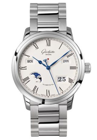 Glashütte Original - 100-02-22-12-14  Senator Perpetual Calendar Stainless Steel / Silver/ Bracelet