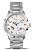 Glashütte Original - 100-02-22-12-14  Senator Perpetual Calendar Stainless Steel / Silver/ Bracelet