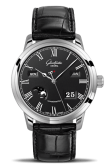 Glashütte Original - 100-02-25-12-05  Senator Perpetual Calendar Stainless Steel / Black / Alligator / Folding