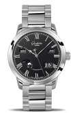 Glashütte Original - 100-02-25-12-14  Senator Perpetual Calendar Stainless Steel / Black / Bracelet