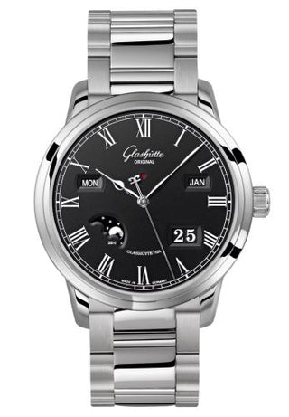 Glashütte Original - 100-02-25-12-14  Senator Perpetual Calendar Stainless Steel / Black / Bracelet