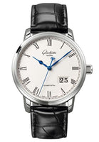 Glashütte Original Senator Observer Stainless Steel / Black / Calf / Pin (100-03-32-42-01)