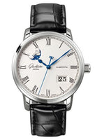 Glashütte Original Senator Perpetual Calendar Stainless Steel / Blue / Alligator / Pin (100-04-32-12-01)