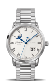 Glashütte Original - 100-04-32-12-14  Senator Panorama Date Moon Phase Stainless Steel / Silver / Bracelet