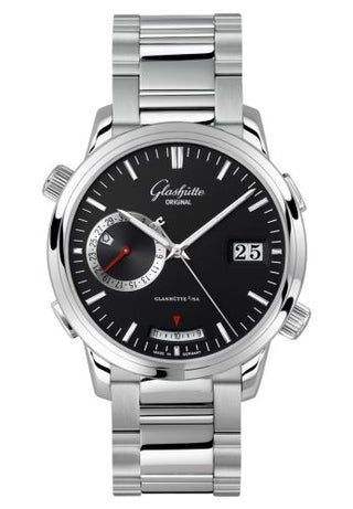 Glashütte Original - 100-13-02-02-14  Senator Diary Stainless Steel Bracelet / Black / Bracelet