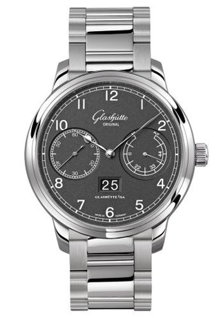 Glashütte Original - 100-14-02-02-14  Senator Observer Stainless Steel / Grey / Bracelet