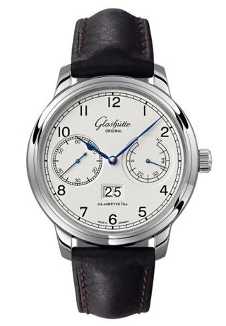 Glashütte Original - 100-14-05-02-05  Senator Observer Stainless Steel / Silver / Calf / Folding