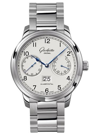 Glashütte Original - 100-14-05-02-14  Senator Observer Stainless Steel / Silver / Bracelet