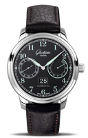 Glashütte Original Senator Perpetual Calendar Stainless Steel / Black / Bracelet (100-14-07-02-30)