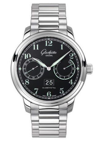 Glashütte Original - 100-14-07-02-70  Senator Observer Stainless Steel / Black / Bracelet