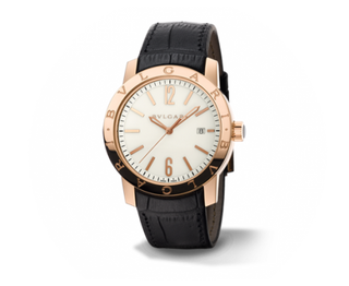 Bulgari - 101869  Bulgari Solotempo 39 Pink Gold White