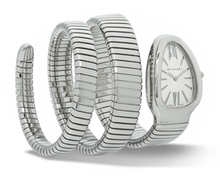 Bulgari - 101911  Serpenti Tubogas Silver Double Tour