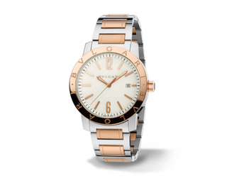 Bulgari - 102053  Bulgari Solotempo 41.5 Two Tone White Bracelet