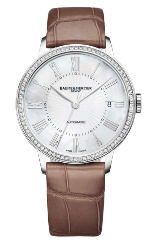 Baume & Mercier - 10222  Classima 36.5 Automatic Stainless Steel / Diamond / MOP / Alligator