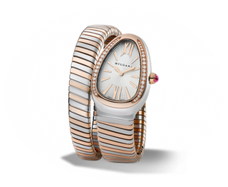 Bulgari - 102237  Serpenti Tubogas Two Tone Silver Diamond