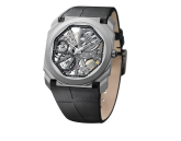 Bulgari - 102714  Octo Finissimo Skeleton Titanium / Alligator