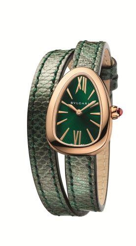 Bulgari - 102726  Serpenti Skin Pink Gold / Green