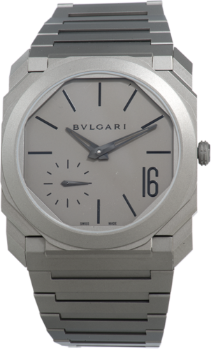 Bulgari - 102971  Octo Finissimo Automatic Titanium / Grey / WorldTempus