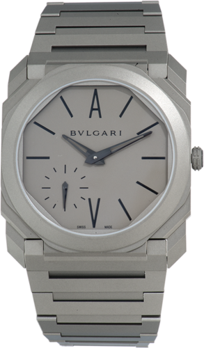 Bulgari - 103113  Octo Finissimo Automatic Titanium / Grey / AV