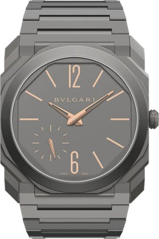 Bulgari - 103137  Octo Finissimo Automatic Titanium / Grey / Bracelet