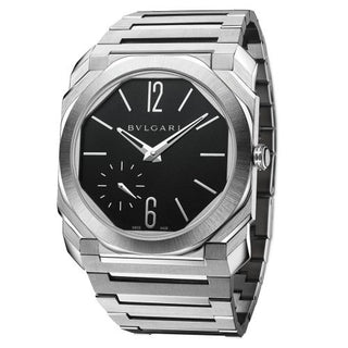 Bulgari - 103297  Octo Finissimo 100m Stainless Steel / Black / Bracelet