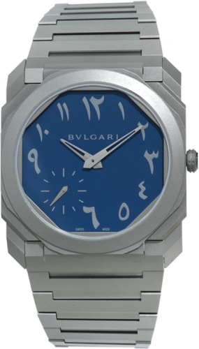 Bulgari - 103301  Octo Finissimo Automatic Arabic Blue / Titanium