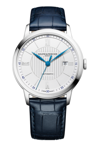 Baume & Mercier - 10333  Classima Executives Automatic 42 Stainless Steel / Silver / Alligator