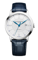 Baume & Mercier Classima 40 Dual Time Stainless Steel / Silver / Alligator (10333)