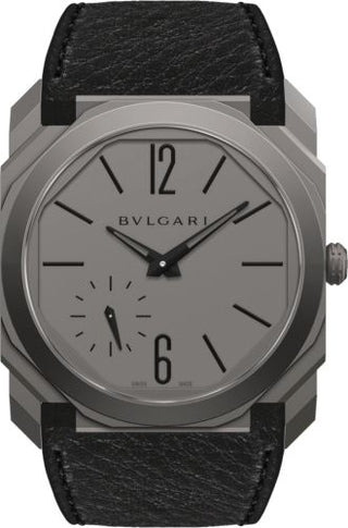 Bulgari - 103426  Octo Finissimo Automatic Titanium / Grey / Calf