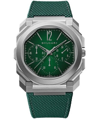 Bulgari - 103890  Octo Finissimo Chronograph GMT Automatic / Titanium / Yoshida Green