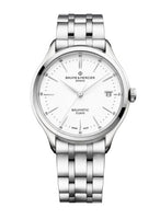 Baume & Mercier Clifton Baumatic Stainless Steel / White / Alligator (10400)