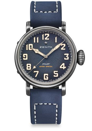 Zenith - 11.1940.679/53.C808  Pilot Type 20 Extra Special 40 Aged Stainless Steel / Blue