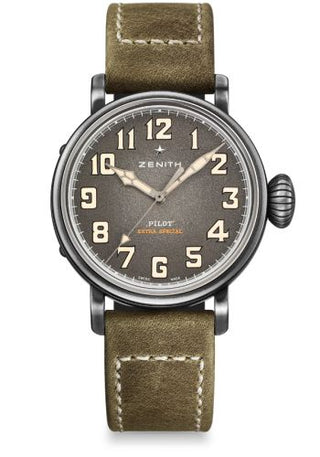 Zenith - 11.1940.679/63.C800  Pilot Type 20 Extra Special 40 Aged Stainless Steel / Green