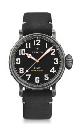 Zenith - 11.2432.679/21.C900  Pilot Type 20 Ton Up Aged Steel / Black / Strap