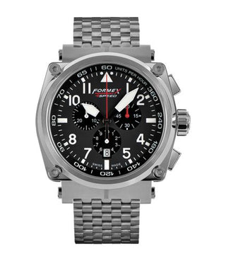 Formex - 1100.1.3020.100  Pilot Quartz Chronograph Black / Bracelet