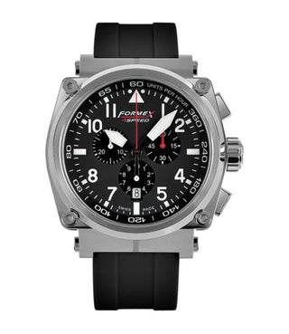 Formex - 1100.1.3020.910  Pilot Quartz Chronograph Black / Rubber