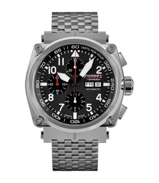 Formex - 1100.1.8020.100  Pilot Automatic Chronograph Black / Bracelet