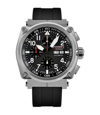 Formex - 1100.1.8020.910  Pilot Automatic Chronograph Black / Rubber