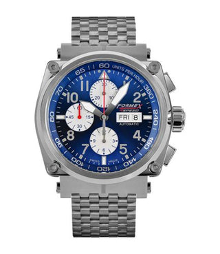 Formex - 1100.1.8030.100  Pilot Automatic Chronograph Blue / Bracelet