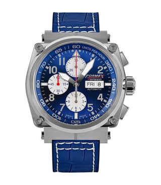 Formex - 1100.1.8030.243  Pilot Automatic Chronograph Blue / Croco