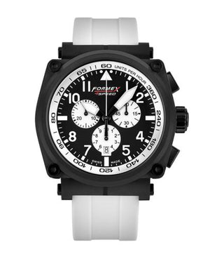 Formex - 1100.4.3014.930  Pilot Quartz Chronograph PVD / Black - White / Rubber