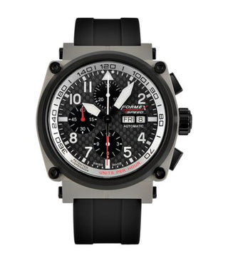 Formex - 1100.5.8129.910  Pilot Automatic Chronograph Sandblasted / Carbon Fibre / Rubber